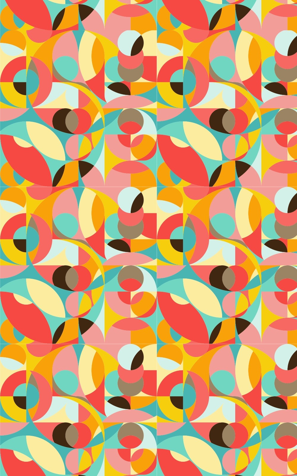 Bold quarter circles — full design