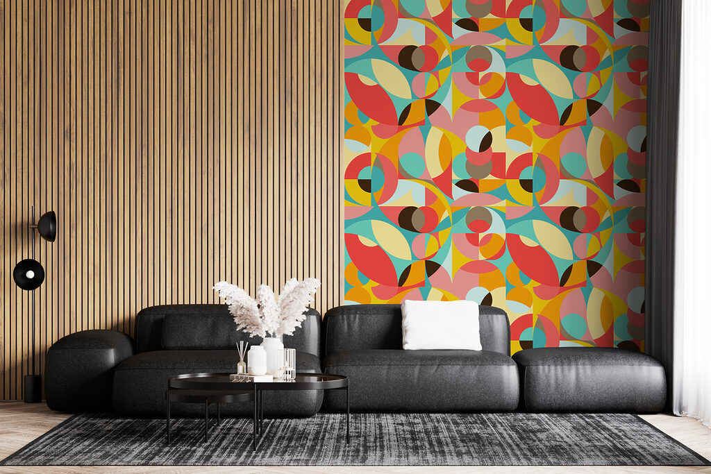 Bold quarter circles — interior 2