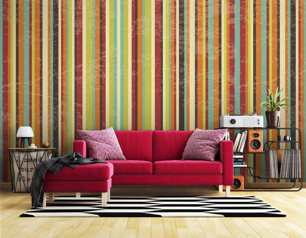 Narrow rainbow stripes — interior 2