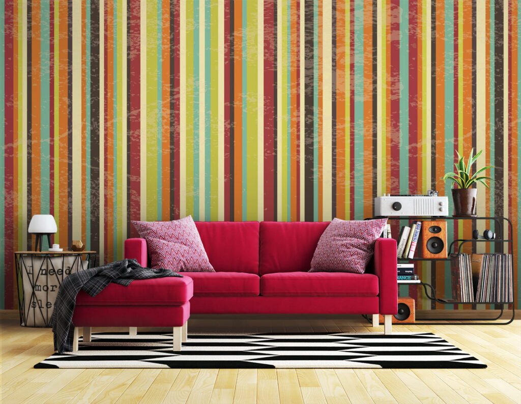 Narrow rainbow stripes — interior 1