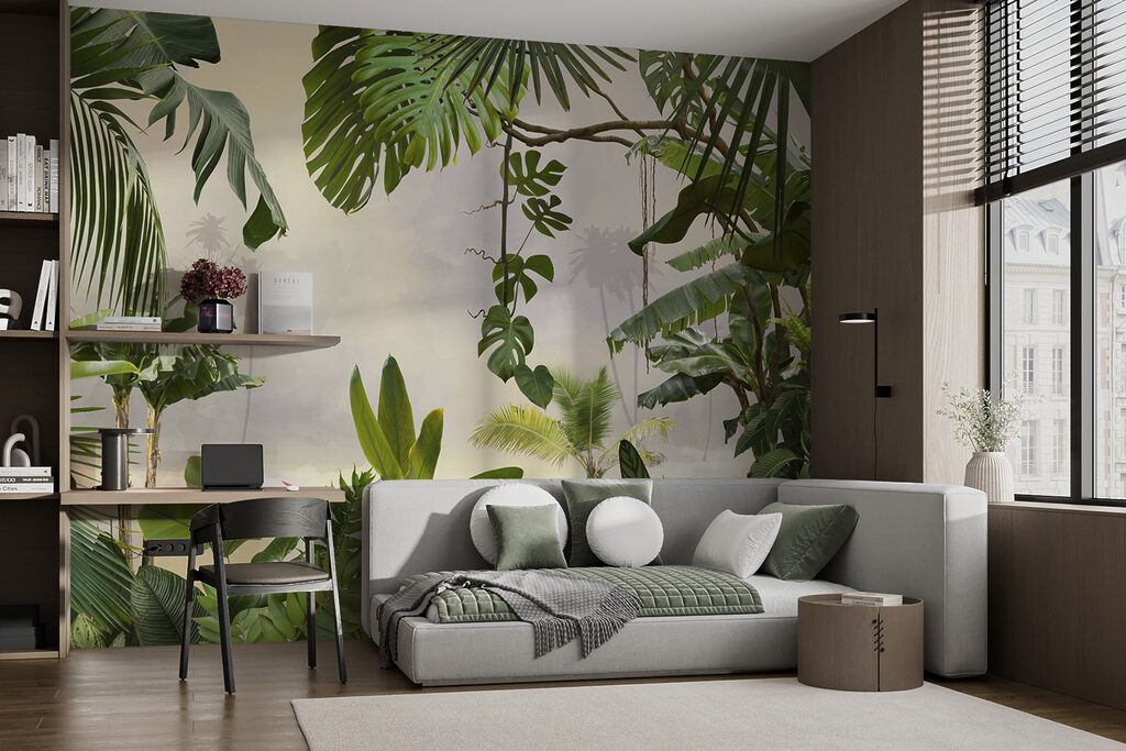 Jungle leaves, pale centre — interior 2