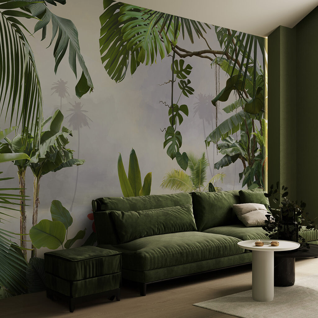 Jungle leaves, pale centre — interior 3