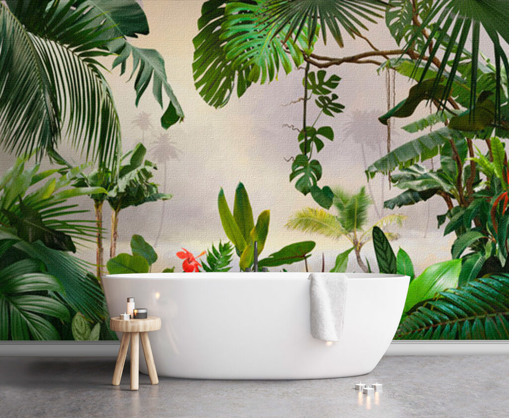Jungle leaves, pale centre — interior 1