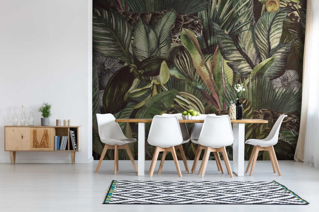 Spotted cats among leaves — interior 2