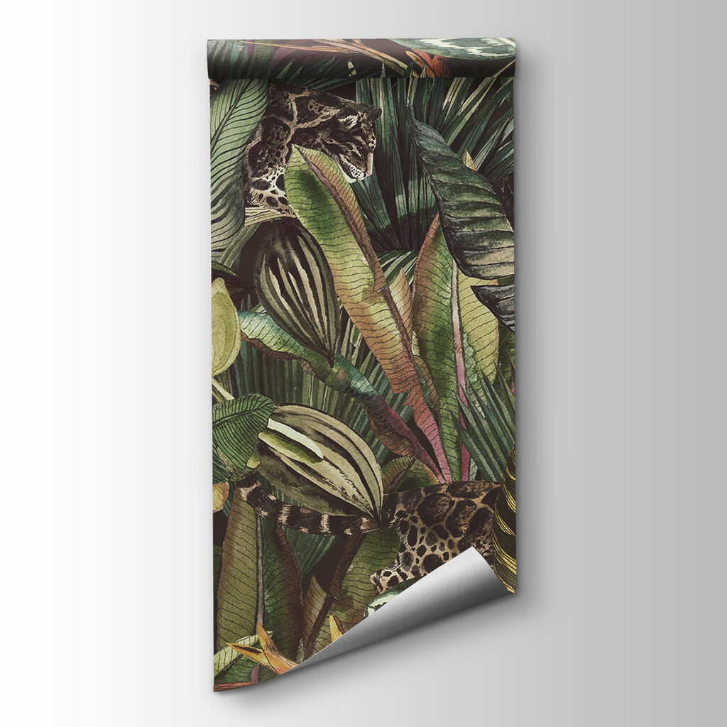 Spotted cats among leaves — product view