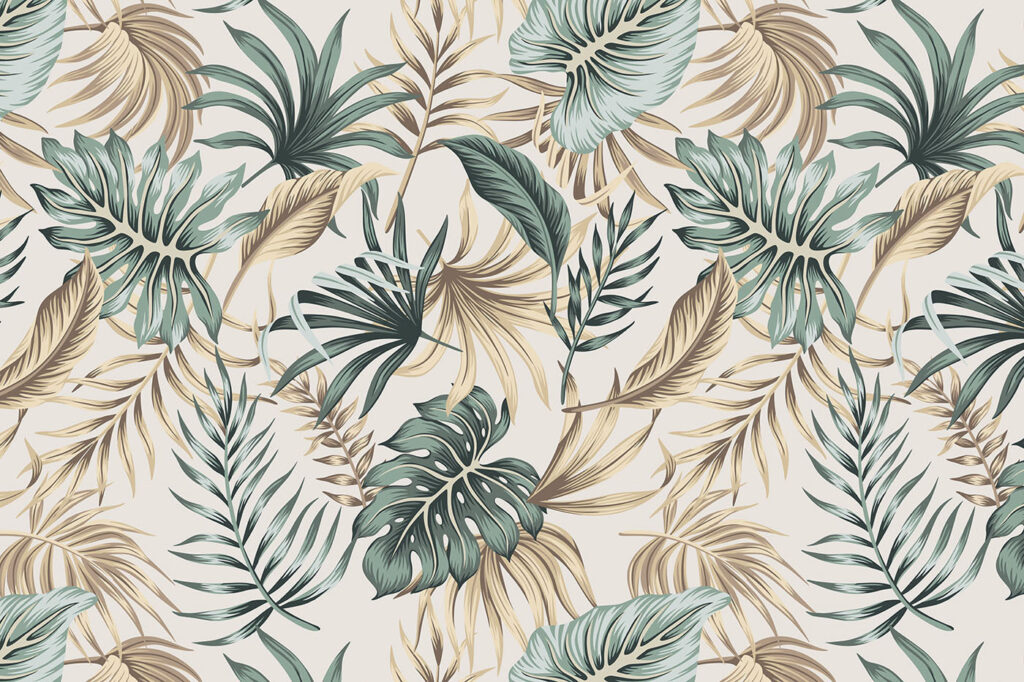Leaves in soft greens — full design