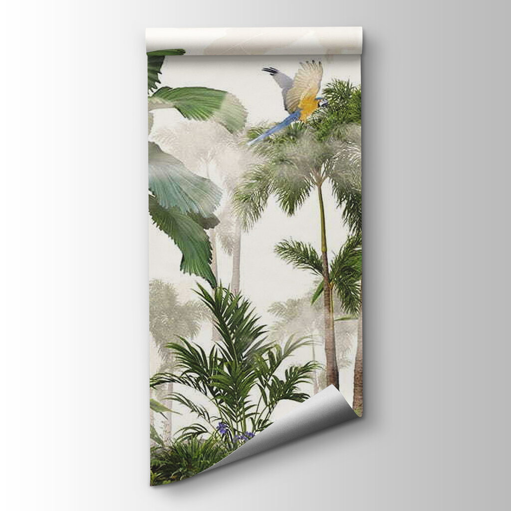 Green palms and birds — product view