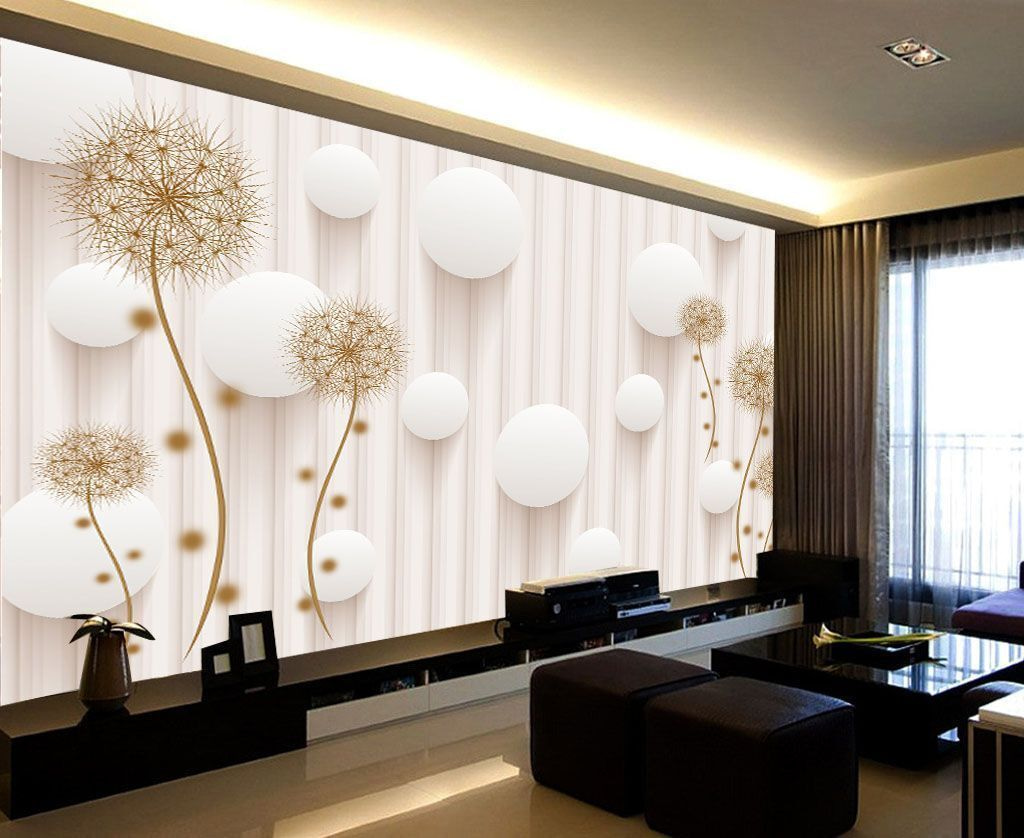 Round flowers, white circles — interior 8