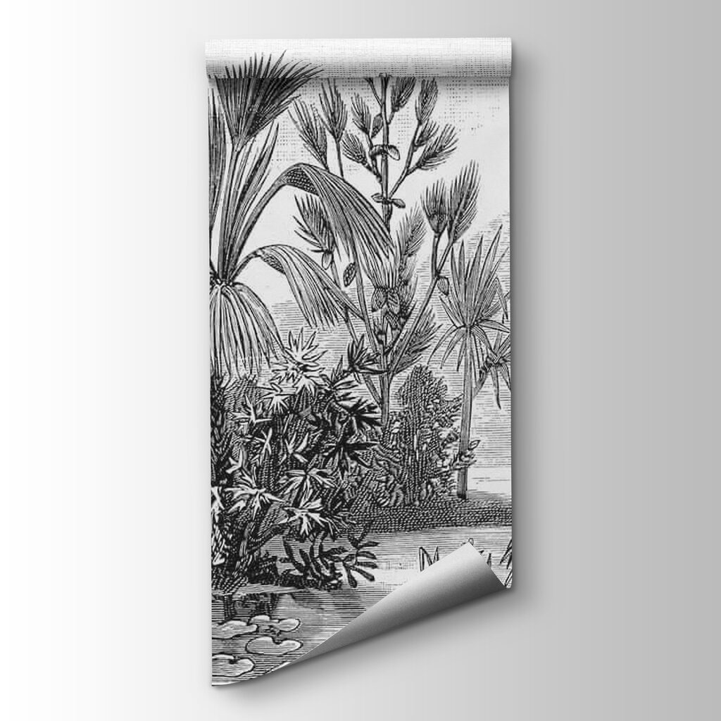 Tropical garden in grey — product view