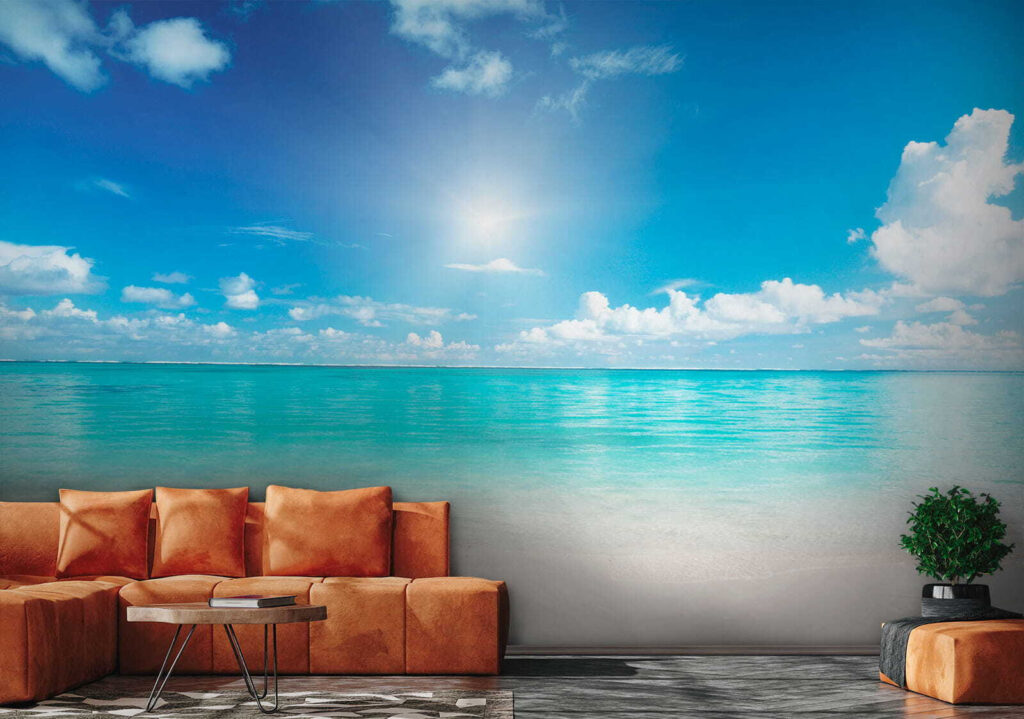 Turquoise sea under sun — interior 1