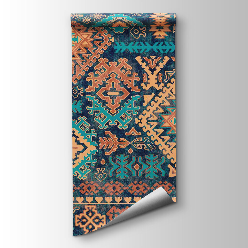 Turquoise diamond pattern — product view