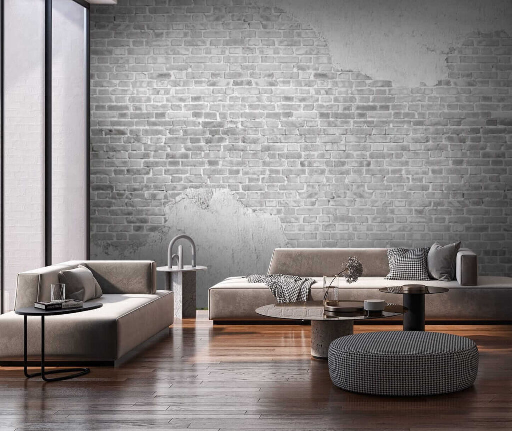 Peeling wall in grey — interior 1
