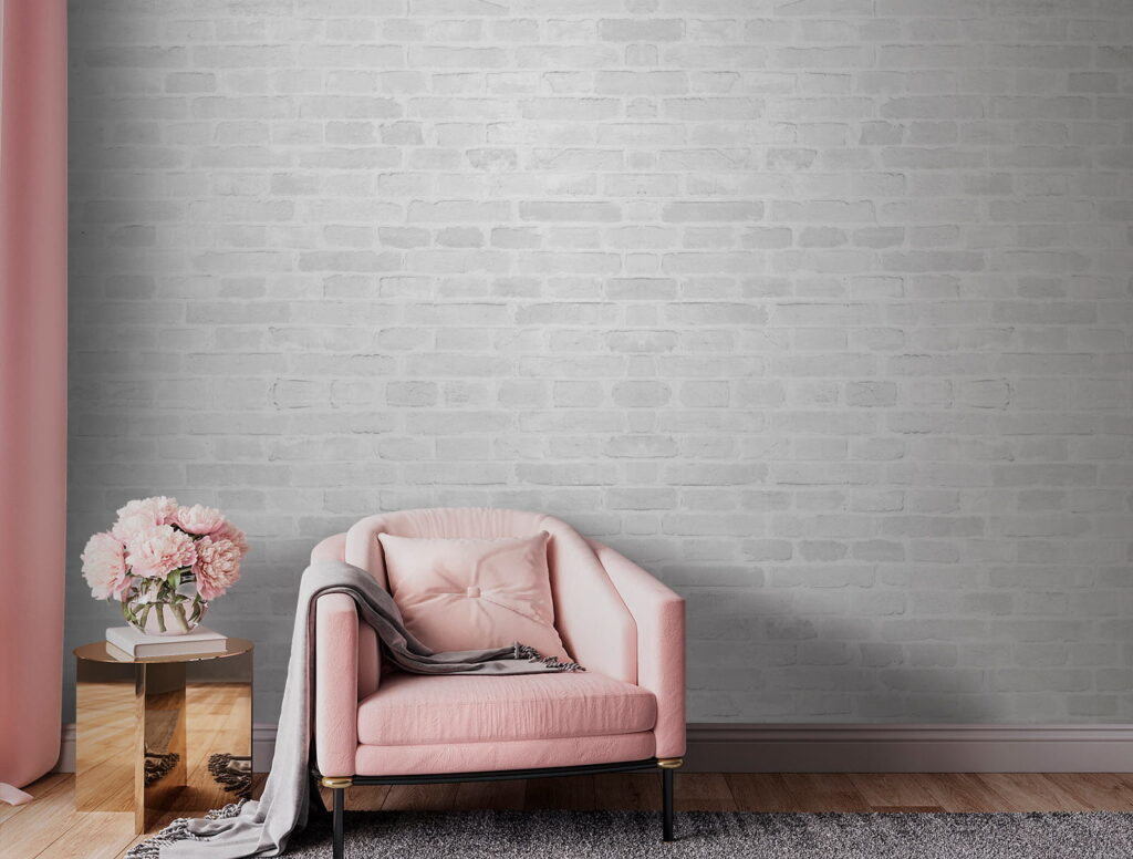 Pale white bricks — interior 1