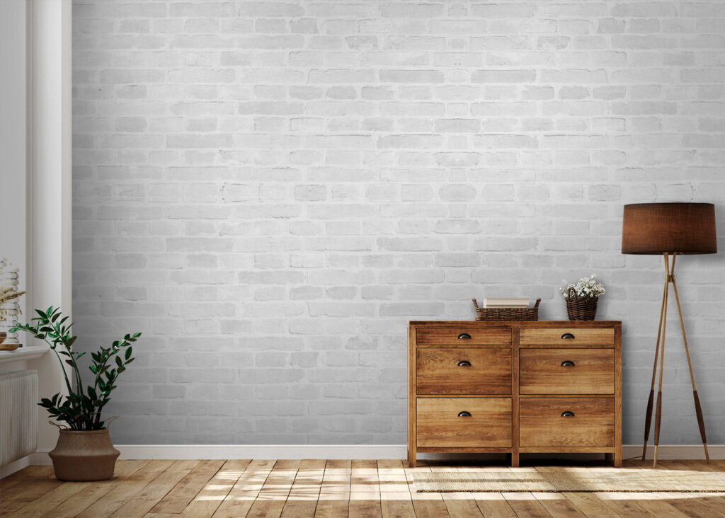 Pale white bricks — interior 2