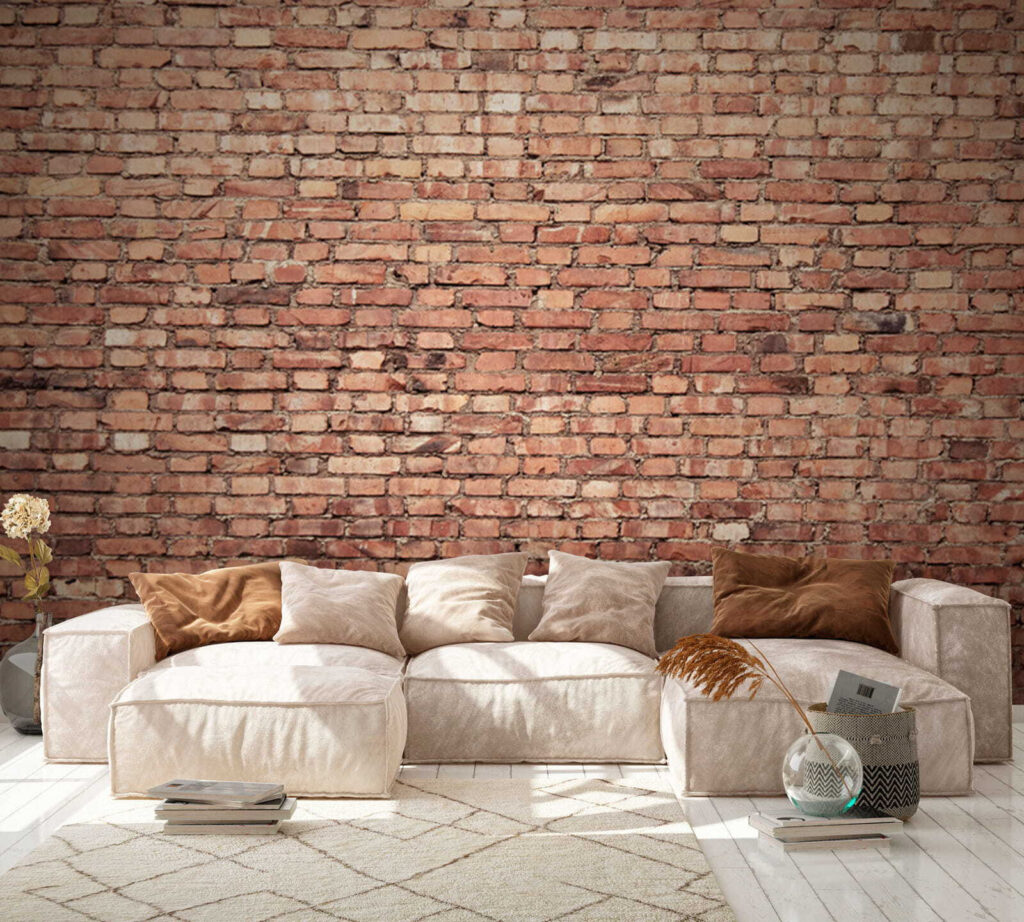 Warm brick, wide joints — interior 2