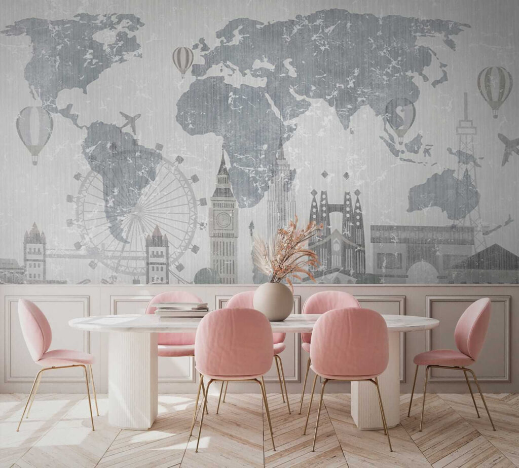 World map and landmarks — interior 6
