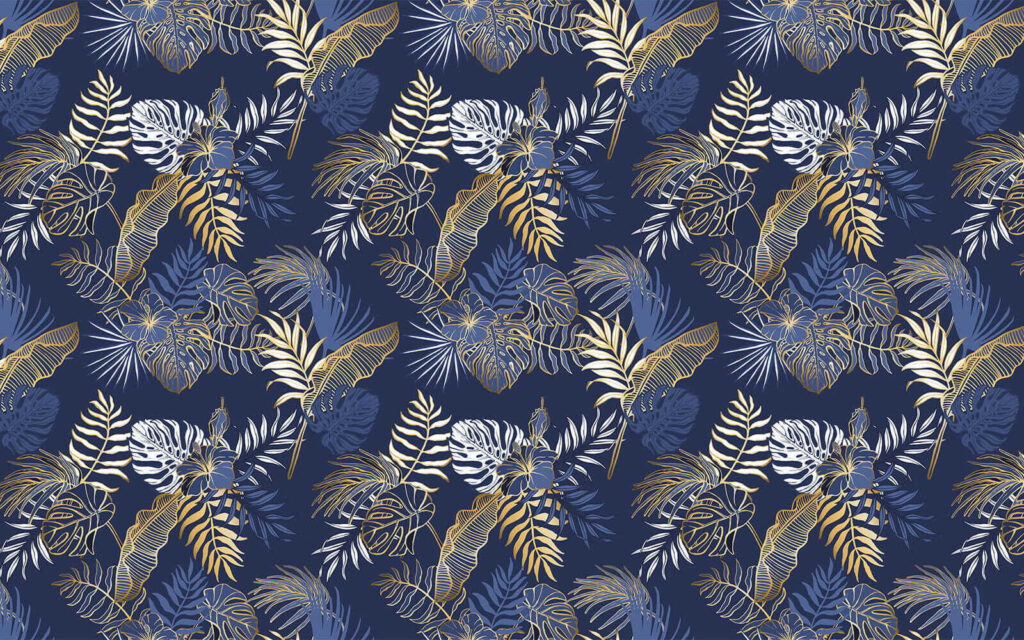 Tropical Leaf Tapestry — full design