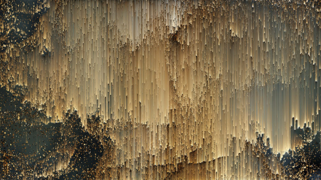 Golden paint flowing down — full design