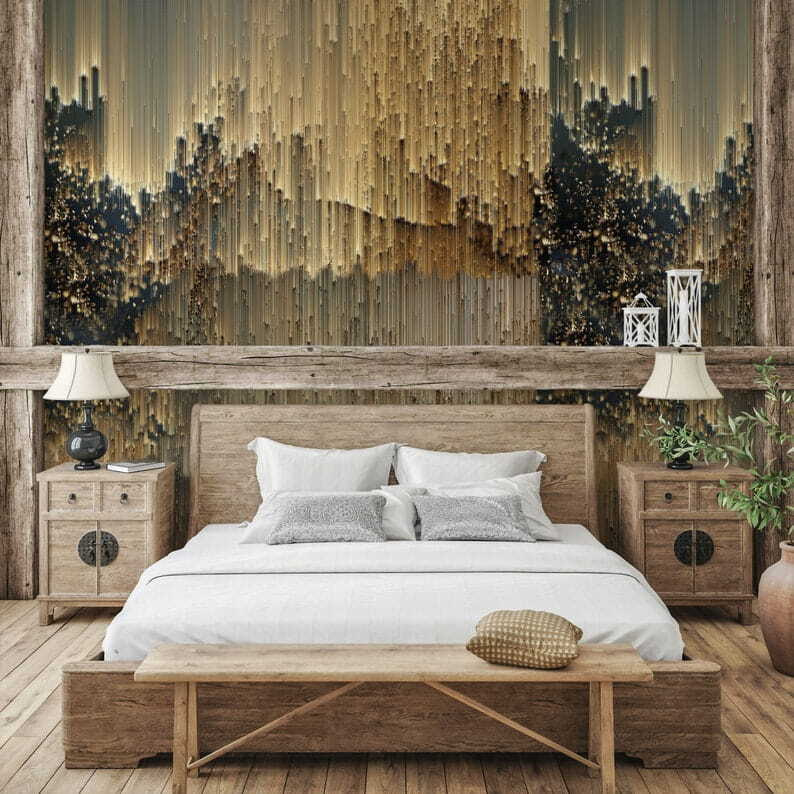 Golden paint flowing down — interior 1