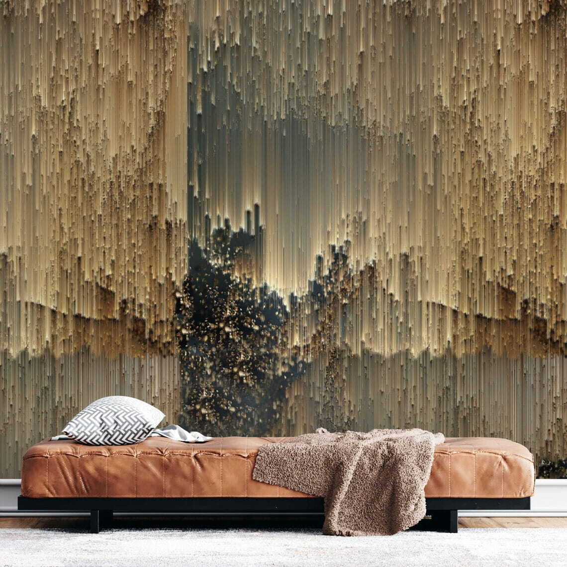 Golden paint flowing down — interior 2