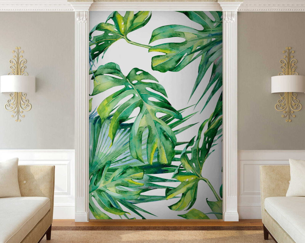 Green leaves in watercolour — interior 5