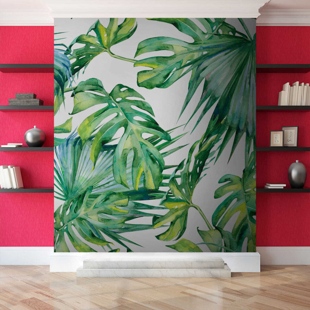 Green leaves in watercolour — interior 8