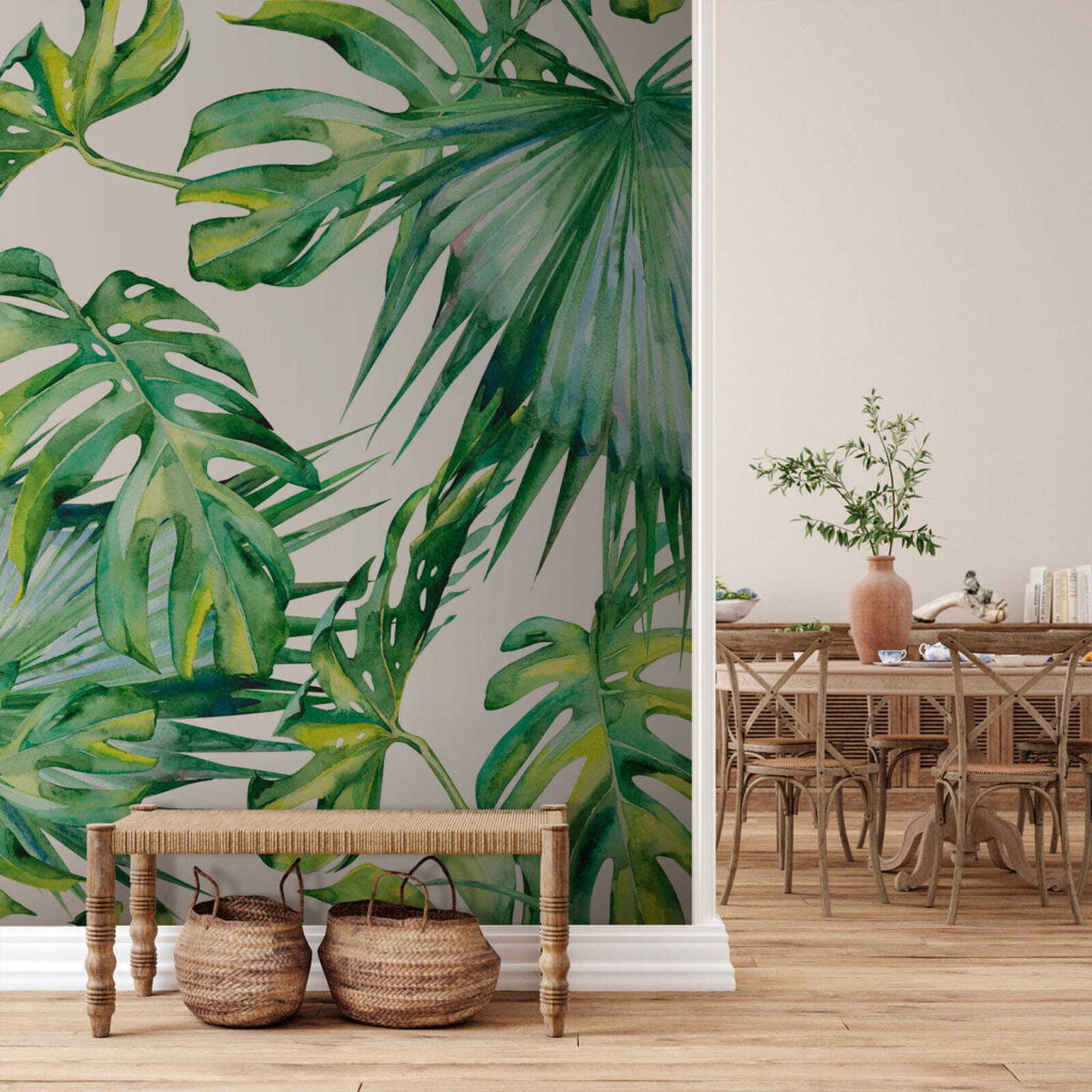 Green leaves in watercolour — interior 9