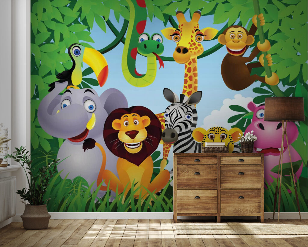 Jungle friends under leaves — interior 3