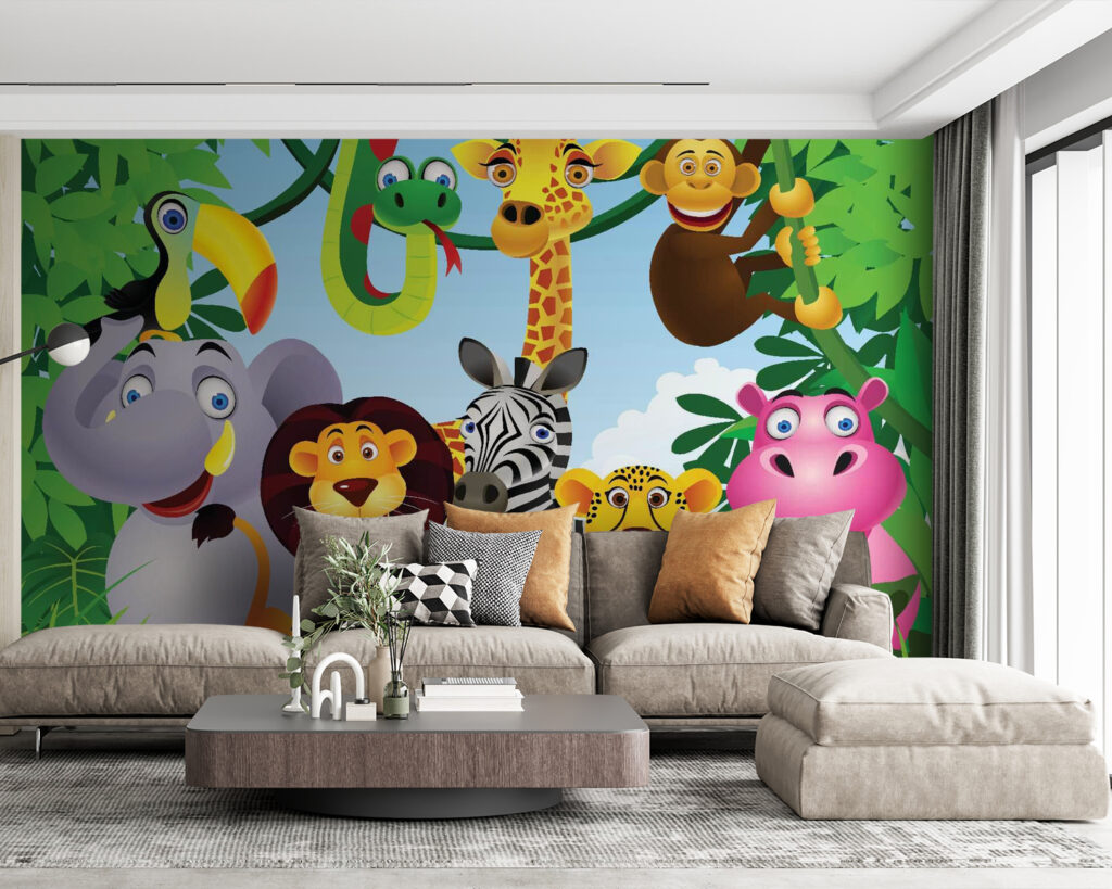 Jungle friends under leaves — interior 4