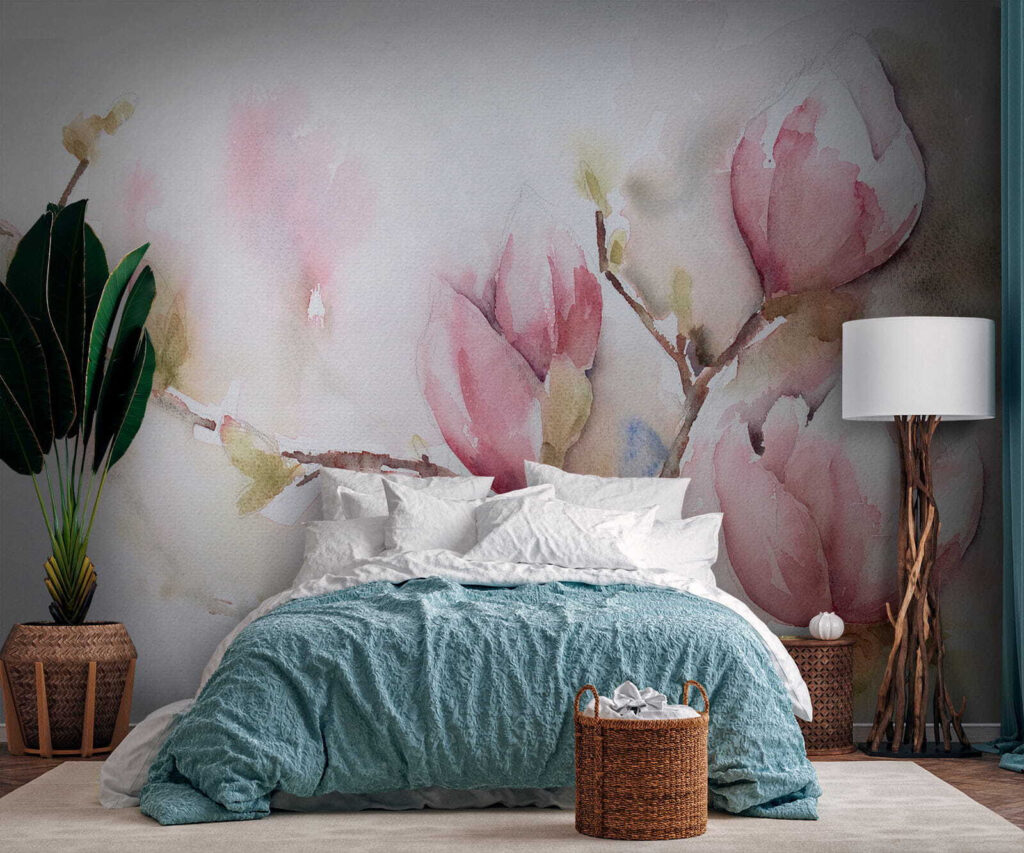 Pink magnolia in watercolour — interior 4