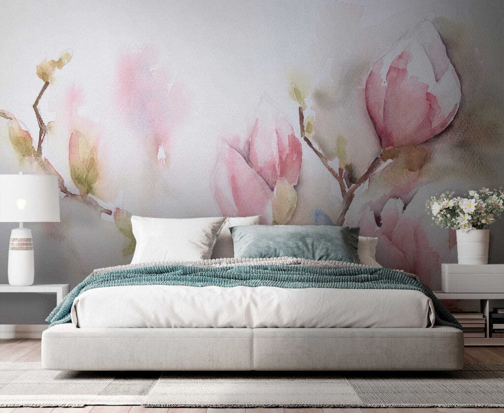 Pink magnolia in watercolour — interior 5