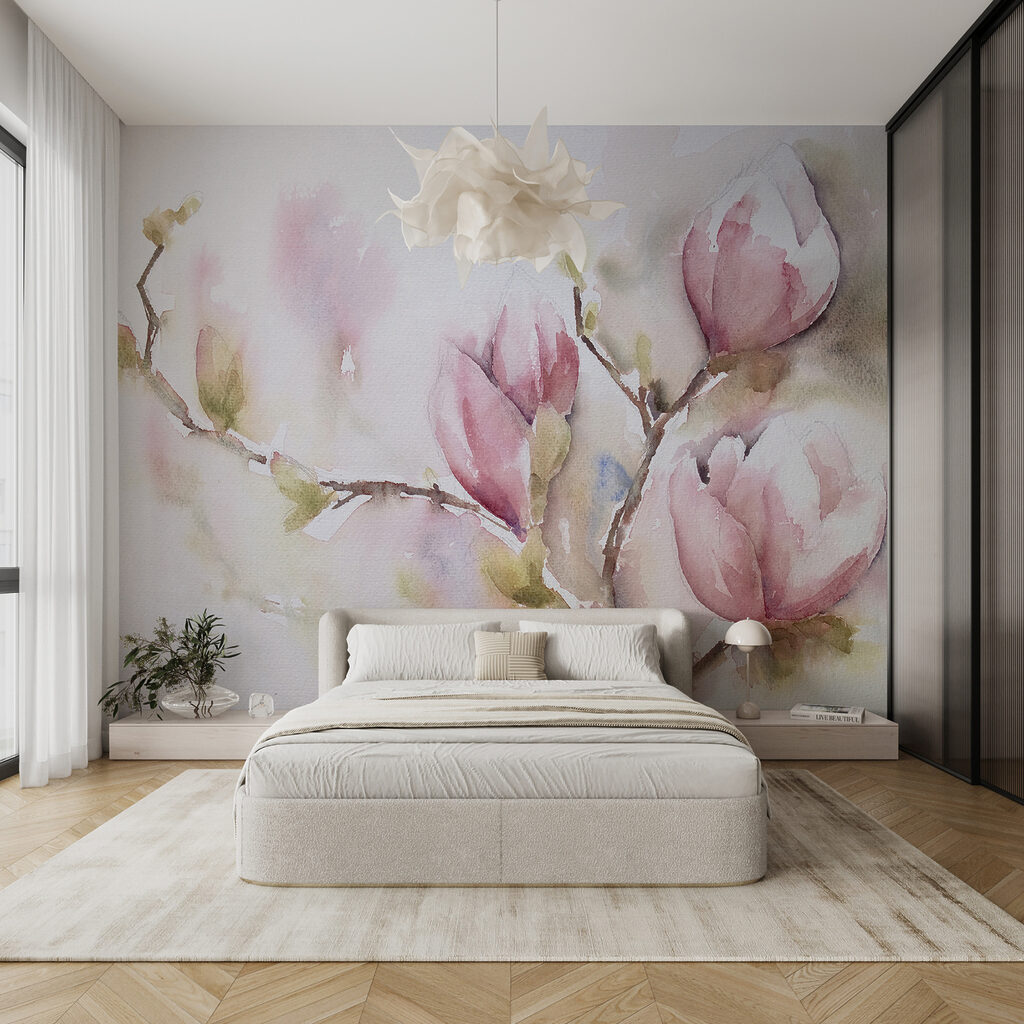 Pink magnolia in watercolour — interior 12