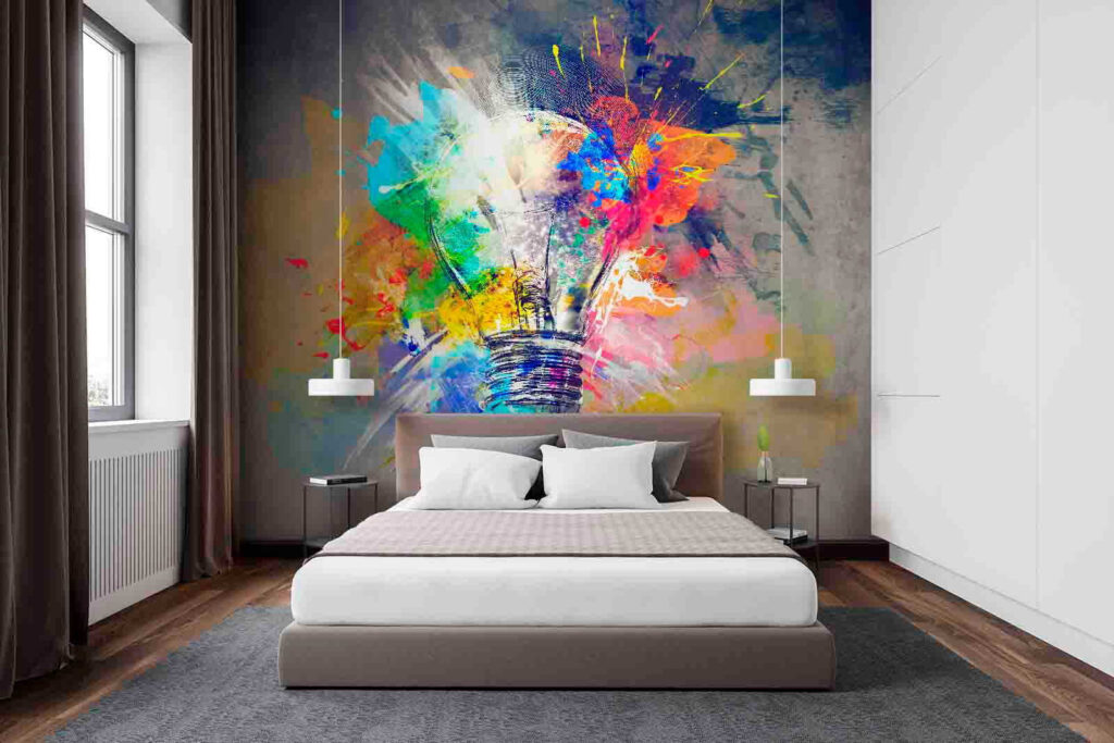 Light bulb in paint — interior 1