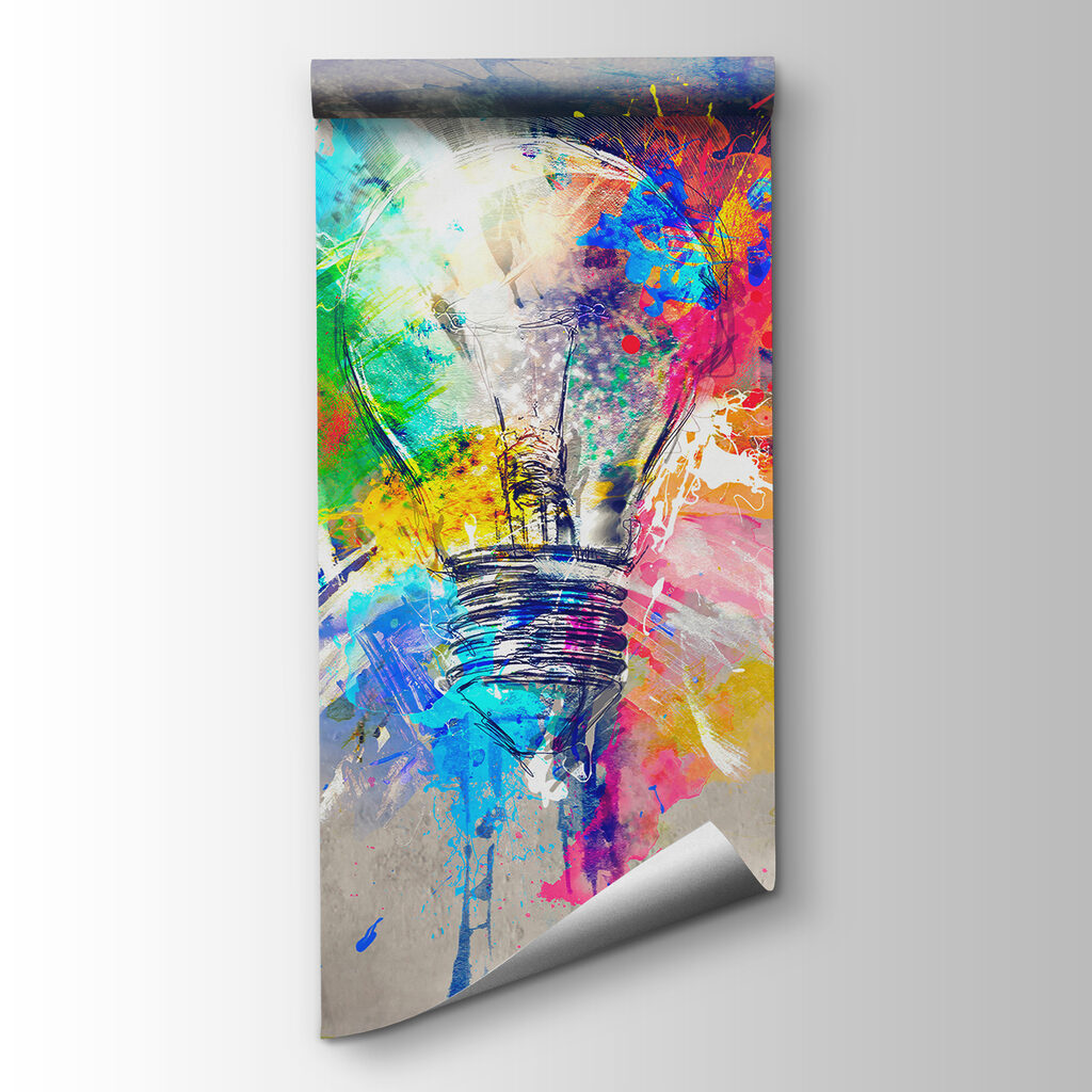 Light bulb in paint — product view