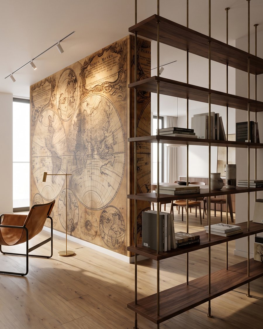 Old World Atlas in an interior