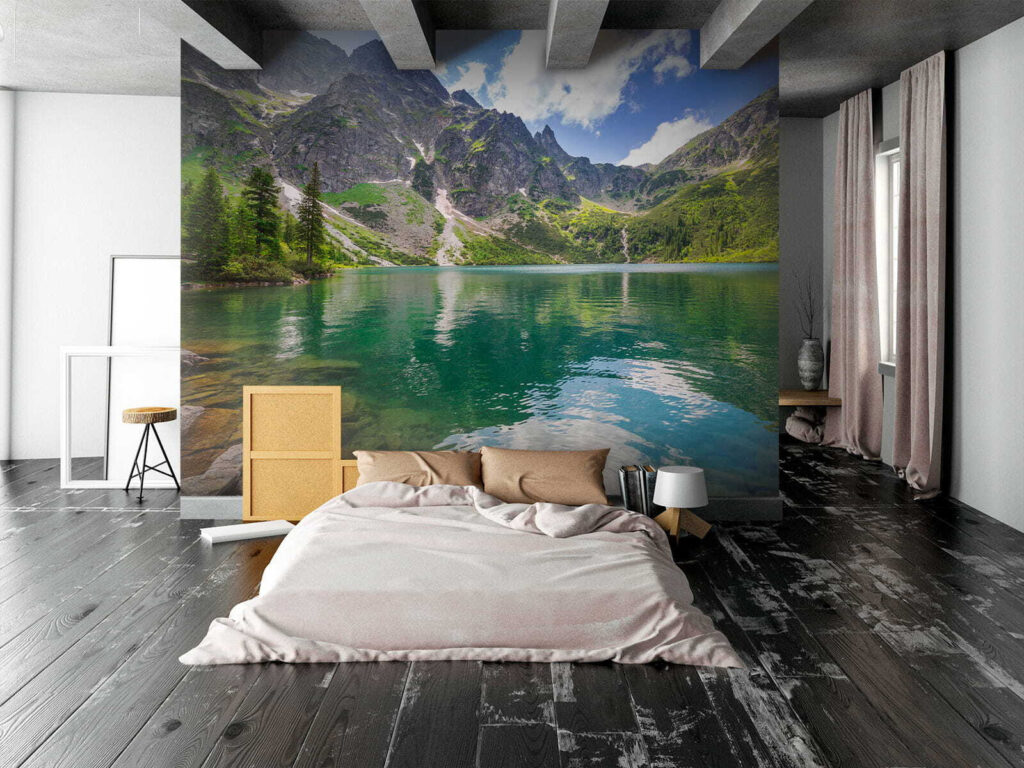 Peaks above clear water — interior 2