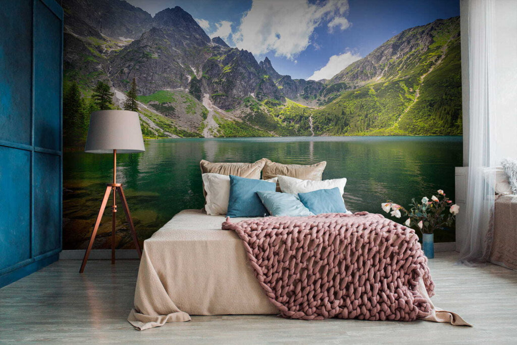 Peaks above clear water — interior 1