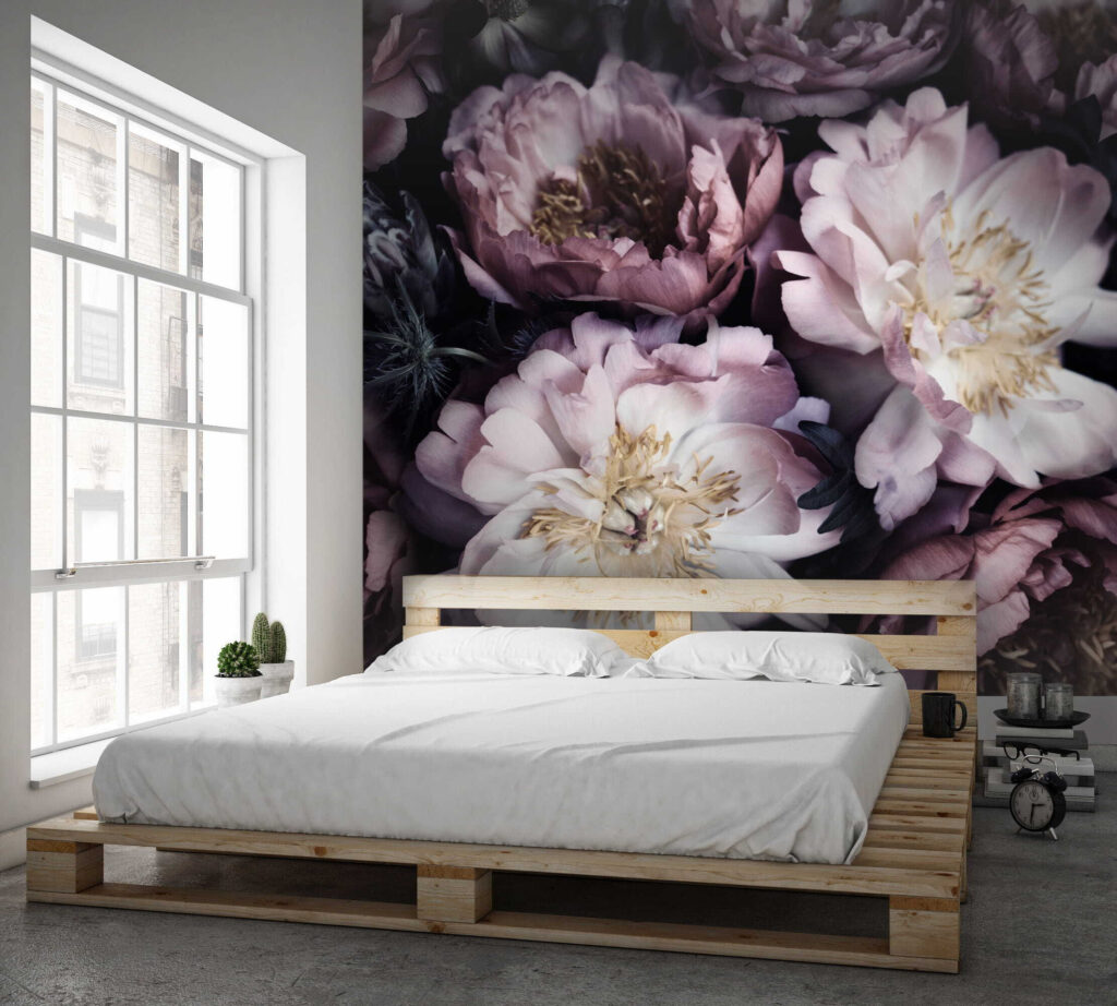 Dark peonies in light — interior 2