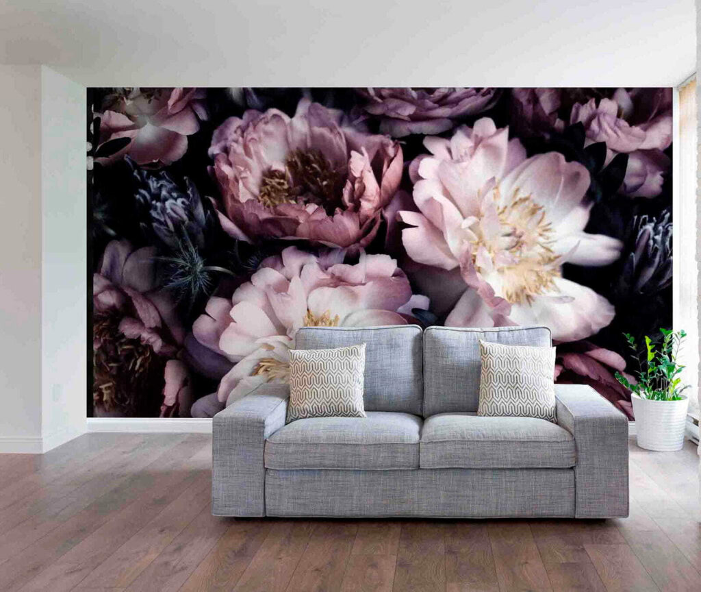 Dark peonies in light — interior 3