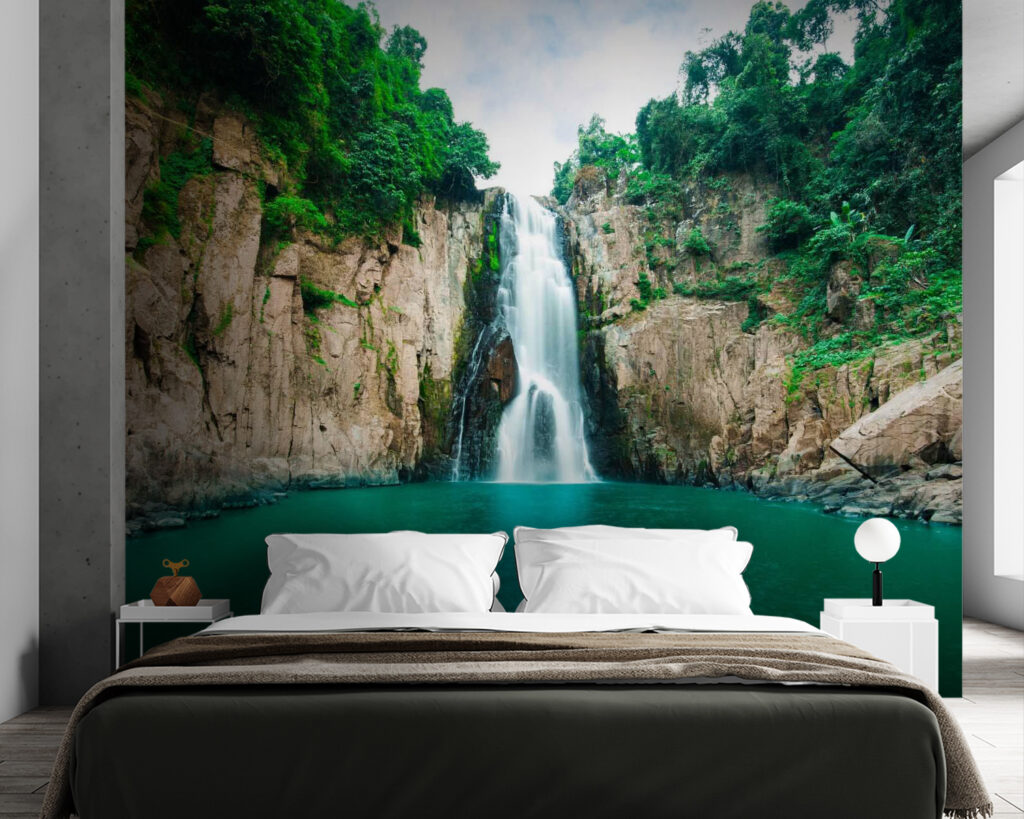 Waterfall in rocky gorge — interior 2