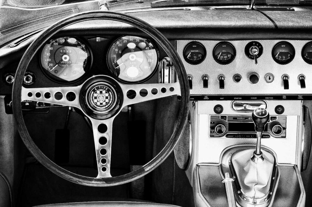 Black and white dashboard — full design