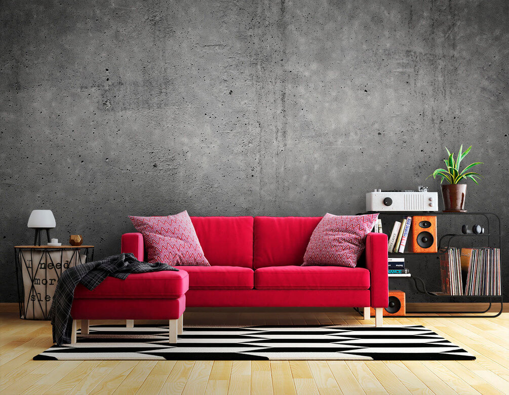 Weathered concrete effect — interior 1