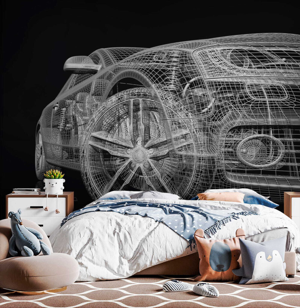 Car in white lines — interior 2