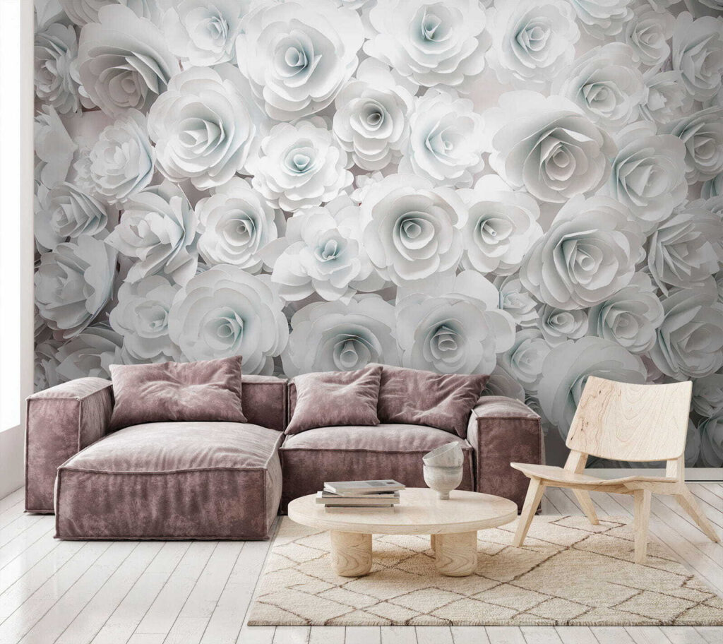 Dense white roses — interior 4