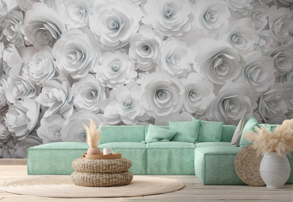 Dense white roses — interior 1