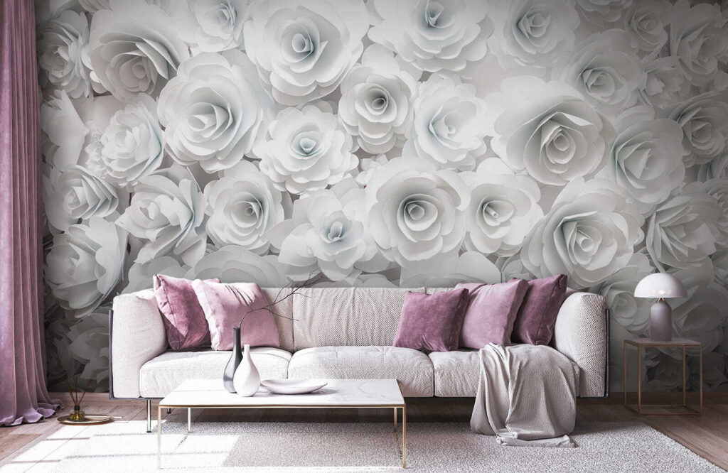 Dense white roses — interior 6
