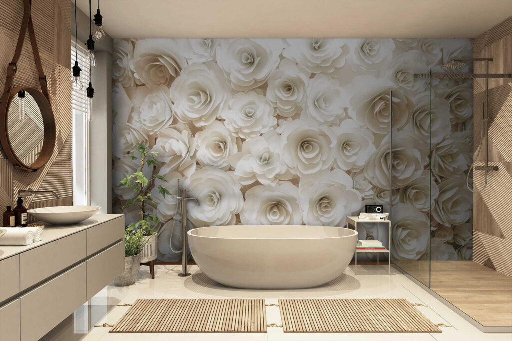 Dense white roses — interior 8