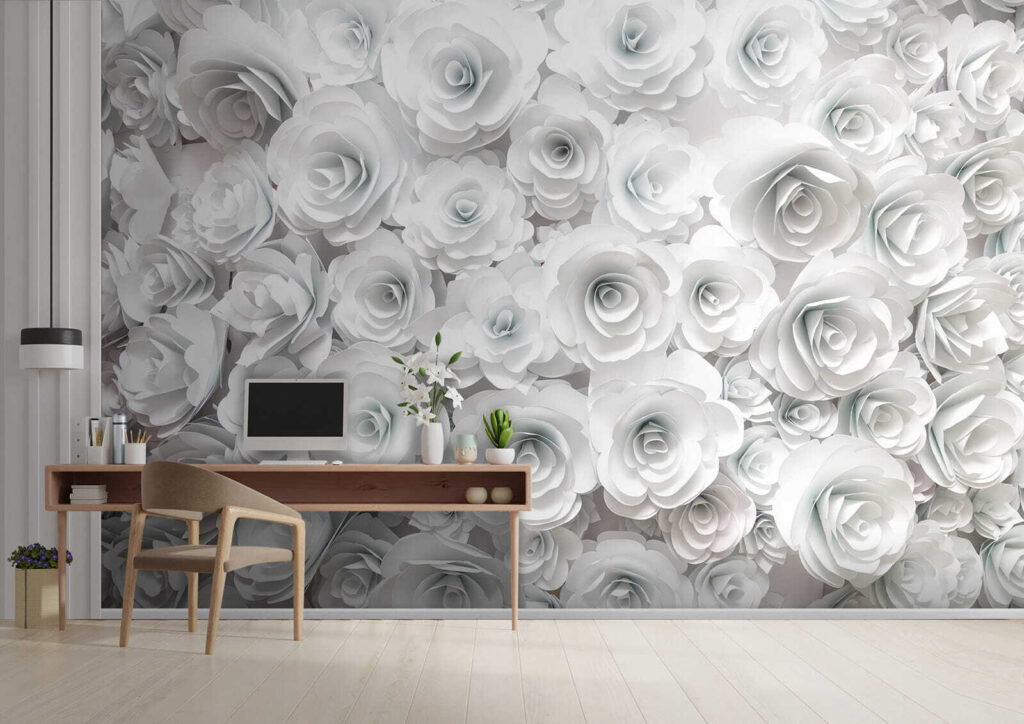 Dense white roses — interior 9