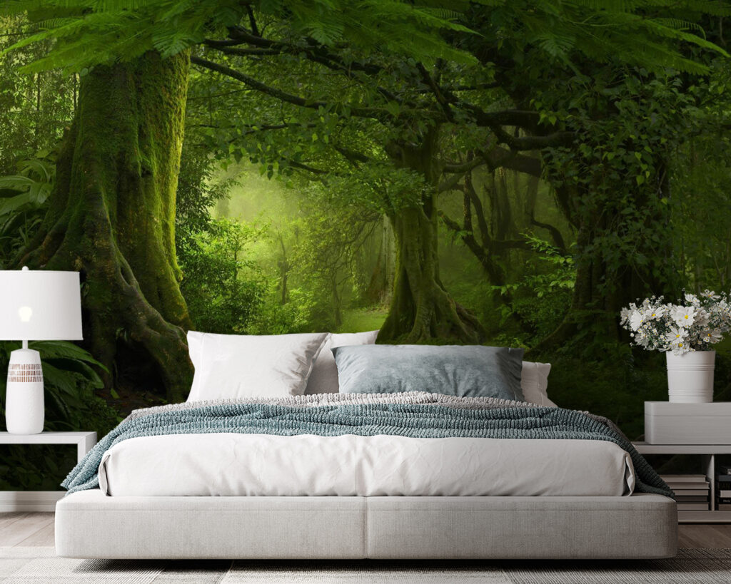 Green forest with roots — interior 2