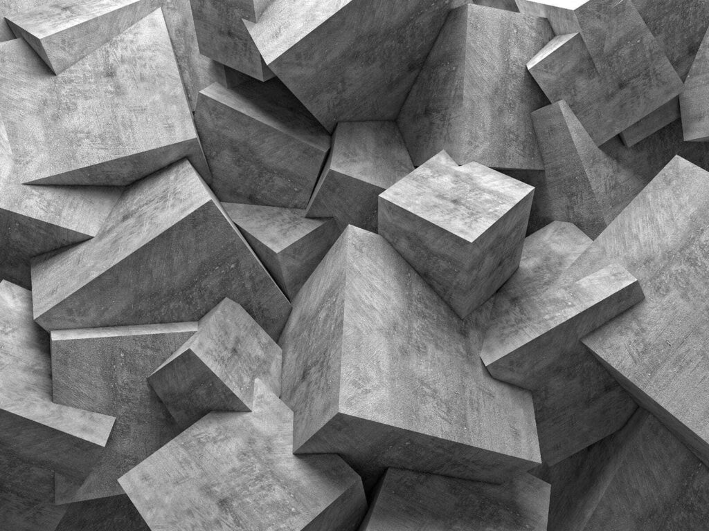 Angular grey stone blocks — full design